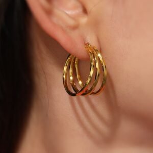 Layered Gold Hoops