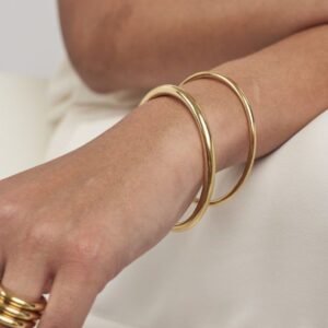 Gold-Plain-Bangle-Set