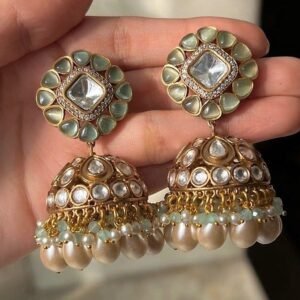 Golden jhumkas