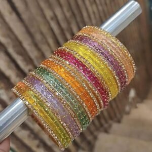 Multicolor glass bangles